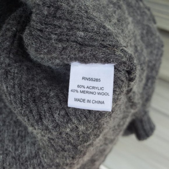 Express Gray Peplum Cardigan Snap Button Sweater Cozy Warm Neutral Preppy Boho S - Picture 4 of 10